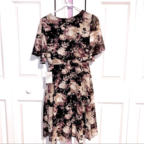 Floral Print Chiffon A-Line Dress - Picture 7 of 10